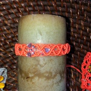 Candle decor lace wreath adjustable crystal NEW